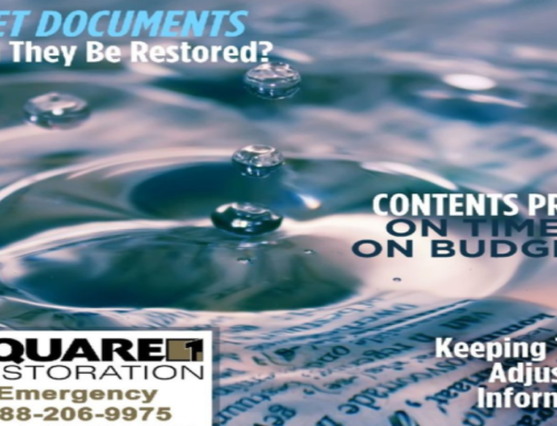 Square One Restoration Contents Solutions Newsletter – Can Wet Documents be Restored?